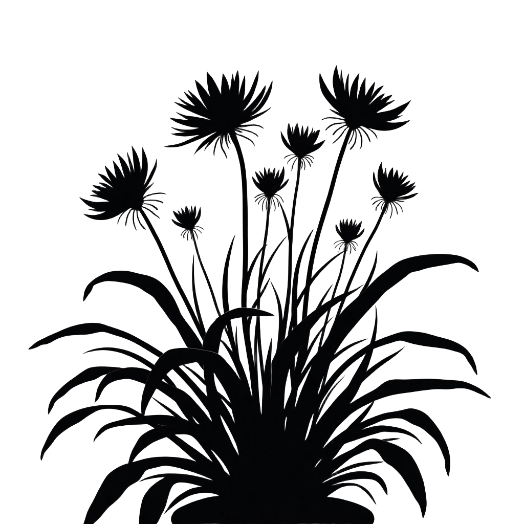 Monochrome Floral Silhouette